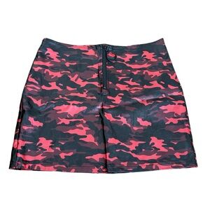 Wild Fable Red and Black Camo Mini Skirt